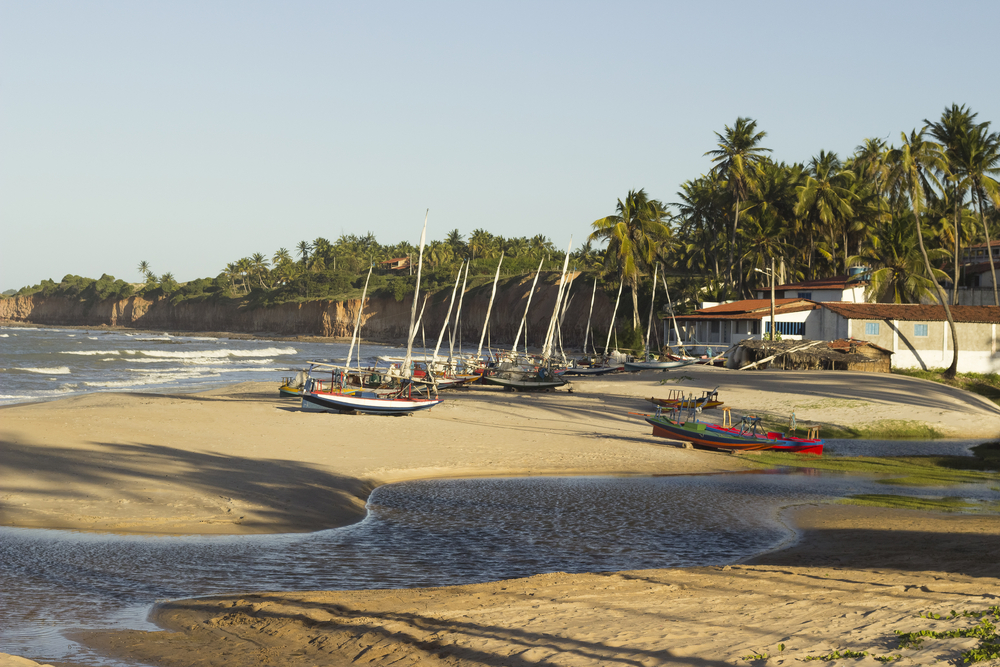 Pequeño pueblo pesquero, Río Grande do Norte, Brasil