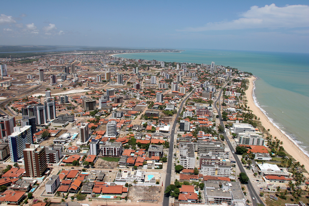 Vista aérea de João Pessoa, estado de Paraíba