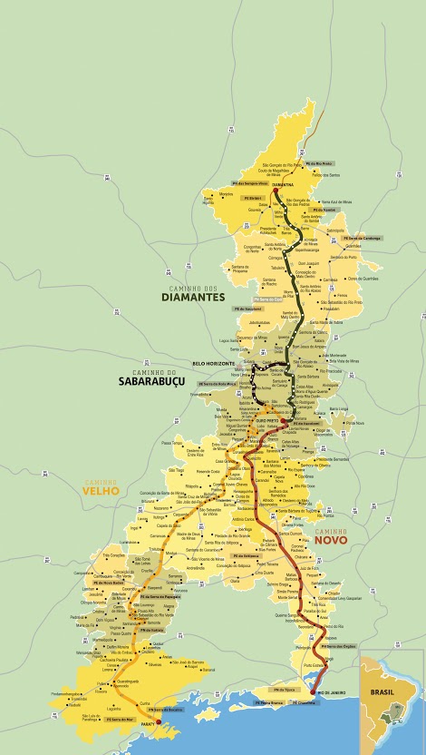 Mapa de la Estrada Real